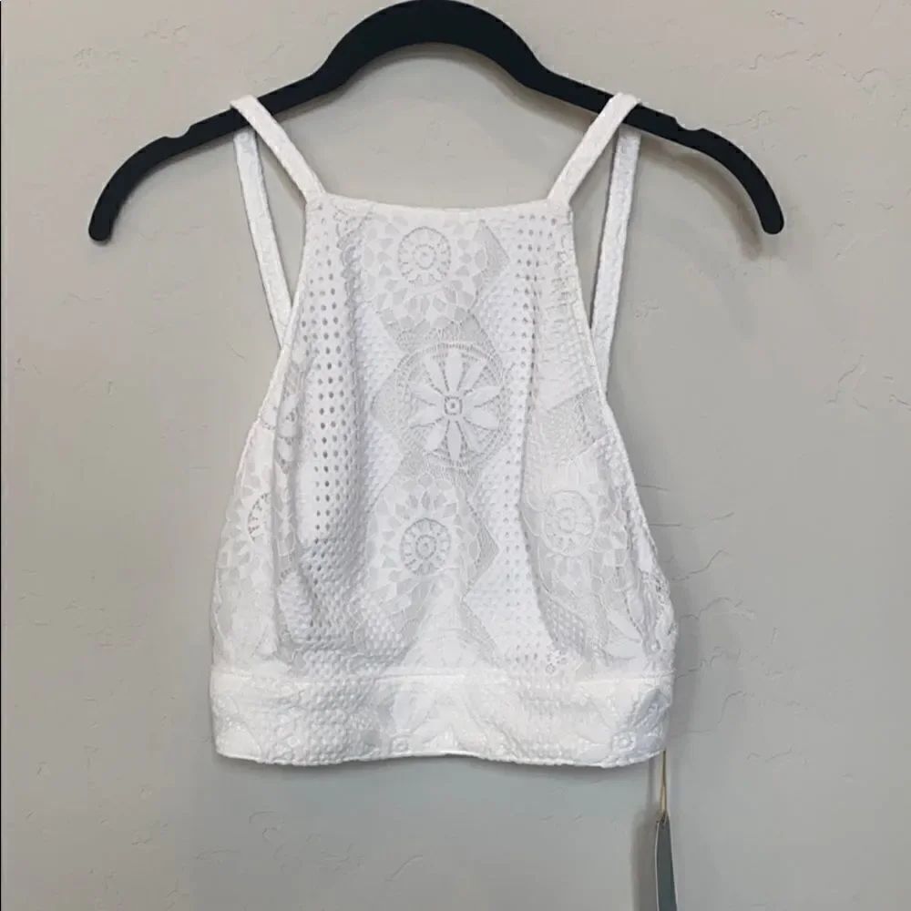 Show Me Your Mumu White Halter Crop